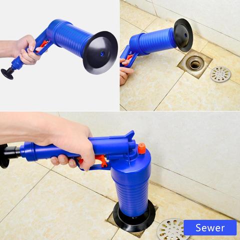 High Pressure Air Power Drain Blaster Gun Powerful Manual Sink Plunger Opener Cleaner Pump for Toilets Showers for Bathroom ► Photo 1/6