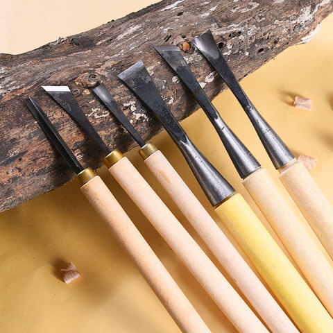 10pcs Carved Tools Wood Carving Chisel for Sculpture and Carpentry Enthusiasts Professional Engraving Knife Combination Set ► Photo 1/6