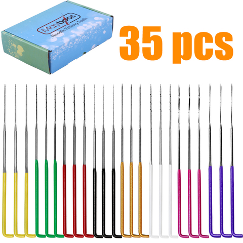 KAOBUY 35PCS 4 Types Felt Craft Needle Wool Felt Pocked Needles Set Colourful Felting Needle Tools With Needle Bottle ► Photo 1/6