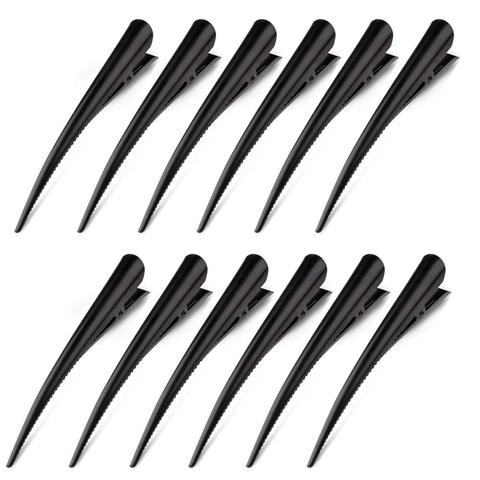 6/12 Pcs Black Metal Non-slip Crocodile Clip Hair Clip Hairdressing Styling Tool Hair Styling Accessories Women Barrettes ► Photo 1/6