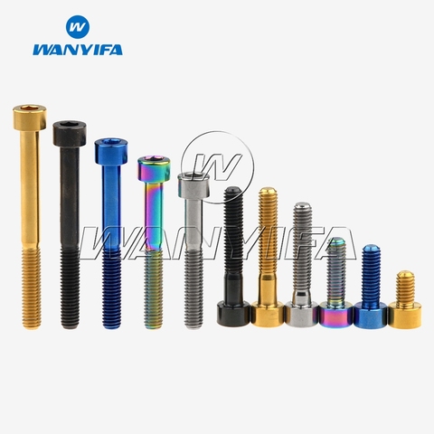 Wanyifa Titanium Ti Bolts M6 x 10 15 16 18 20 25 30 35 40 45 50 55 60 65mm Screw for Bicycle Headset Brake ► Photo 1/6