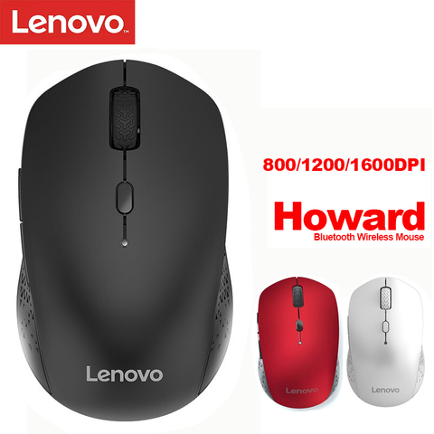 LENOVO Howard Wireless Mouse Support Bluetooth 3.0/5.0 with 1600DPI Skin-Like Surface Ergonomic Design Mice for Windows ► Photo 1/6