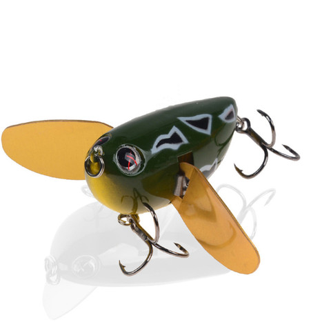 1pcs New Topwater Wobbler Bionic Cicada With Metal Wings Fishing