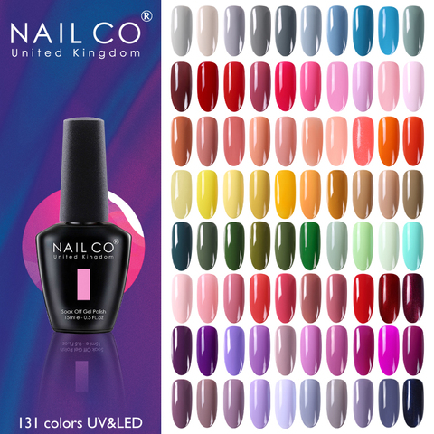 NAILCO 131 Colors Nail Gel Polish Off LED LED Gel Semi Permanant 15ML Gel Nail Art Hybrid Varnishes All For Manicure lacquer ► Photo 1/6