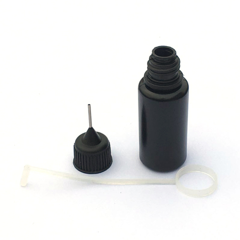 10ml Squeeze Empty Black PE Dropper Bottles With Needle Caps Plastic Bottle E Liquid Vial 2pcs ► Photo 1/6