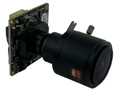 3516EV200+Sony IMX307 IP Camera Module Board with IRC M12 Lens FishEye 2.8-12mm Lens H.265 3MP Audio Onvif P2P Cloud CMS XMeye ► Photo 1/6