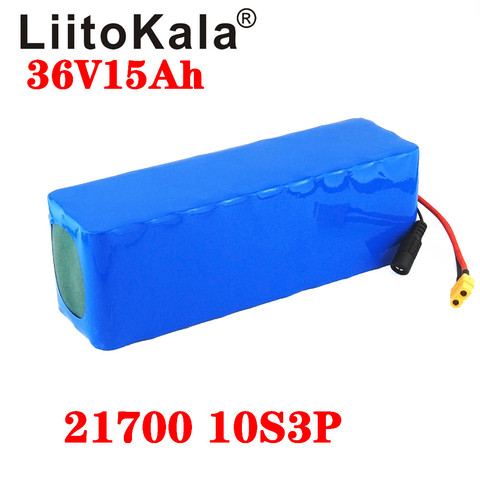 LiitoKala 36V 15Ah battery 21700 5000mah 10S3P battery pack 500W high power battery 42V 15000mAh Ebike electric bicycle BMS XT60 ► Photo 1/5