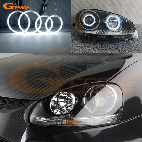 For VOLKSWAGEN VW golf 5 V mk5 2004 2005 2006 2007 2008 2009 Excellent Ultra bright CCFL angel eyes kit halo rings ► Photo 1/6