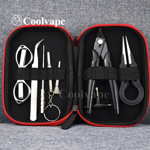 COOLVAPE RDA DIY Tool Bag Tweezers Pliers Wire Heaters Kit Coil Jig Winding For Packing Electronic Cigarette Accessories ► Photo 1/6