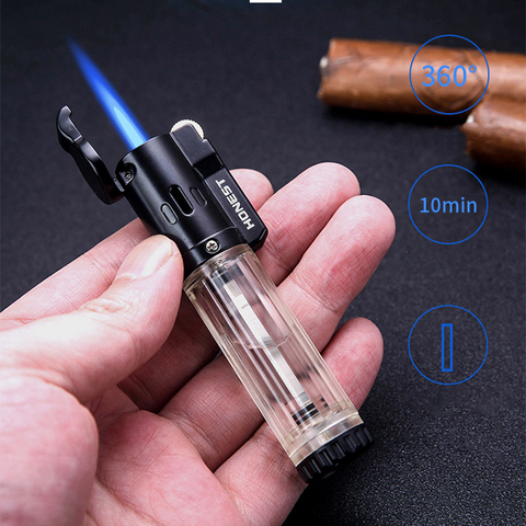 HONEST Gas Lighter Lighters Smoking Accessories Blue Flame Butane Torch Lighter Cigarettes Lighter Gadgets For Men 2022 New ► Photo 1/6