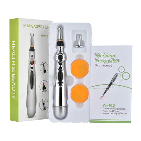 Pain Relief Therapy Pen Electronic Acupuncture Pen Energy Heal Massage Body Head Massage Safe Meridian Health Care Helper ► Photo 1/6