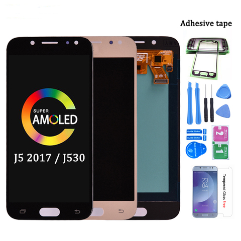 Super Amoled LCD For Samsung Galaxy J5 2017 J530 J530F  LCD Display Touch Screen Digitizer Assembly lcd for J5 Pro 2017 J5 Duos ► Photo 1/6