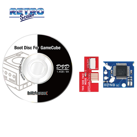 RetroScaler SD2SP2 Adapter TF Card Reader + XENO-gc Chip + Swiss Boot Disc Mini DVD for NGC Console ► Photo 1/6