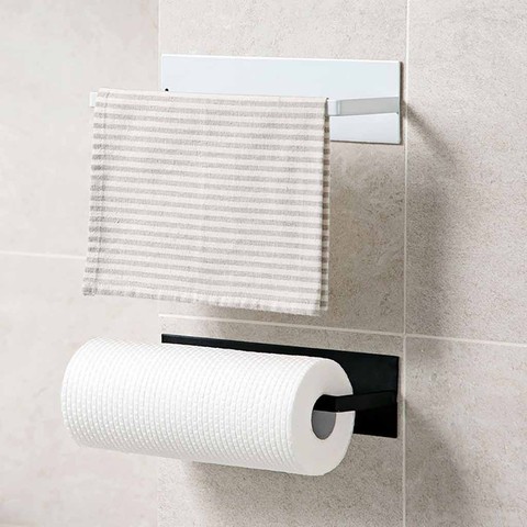 Kitchen Toilet Paper Holder Tissue Holder Hanging Roll Paper Towel Rack Stand
