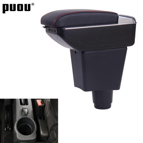 For Renault Logan central Store content Storage box Double layer armrest box with Ashtray Cup holder accessories Russian version ► Photo 1/6