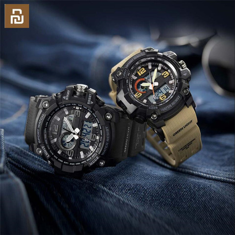 New Youpin outdoor Double display digital watch Original imported movement Multi-function dial Dual time display waterproof ► Photo 1/6