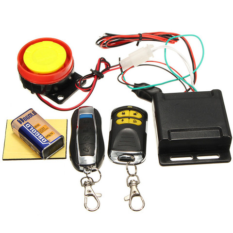 1Set 12V Motorcycle Bike Anti-theft Security Alarm System Scooter 125db Remote Control Key Shell Engine Start Motorcycle Speaker ► Photo 1/6
