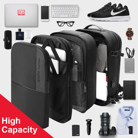 ARCTIC HUNTER Man Backpack Fit 17 inch Laptop USB Recharging Multi-layer Space Travel Male Bag Anti-thief Mochila School bag ► Photo 1/6