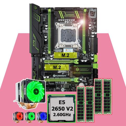 Discount motherboard bundle HUANANZHI X79 Pro motherboard with dual M.2 slot CPU Intel Xeon E5 2650 V2 RAM 4*16G 6 tubes cooler ► Photo 1/6