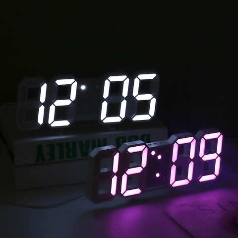History Review On 3d Led Usb Digital Temperature Wall Snooze Alarm Clock Modern Home Living Room Decor Unique Big Number Watch Luminous Aliexpress Er Merry Hommylife - Led Illuminated Wall Clock