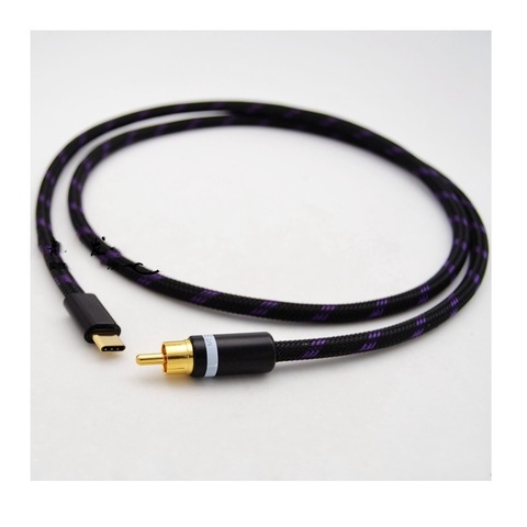 Type-C to RCA Coaxial Audio Cable for Cayin i5 N3 N5ii N52 N5IIS n8 n5mk2 N5 2nd Generation HiBy R3 R5 Portable Player 75 ohm ► Photo 1/4