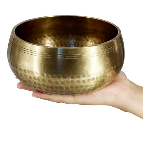 Silent Mind  Tibetan Singing Bowl Set  Antique Design  With Dual Surface Mallet and Yoga physiotherapy uses this pure bowl voice ► Photo 1/6