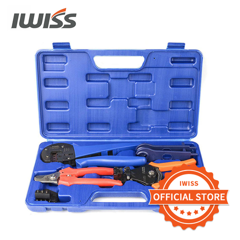 IWISS KIT-2546S  Solar Crimping Crimper Plier Tool Kit with Stripper, Cutter,  Spanners and Dies for Crimp 2.5/4/6mm2 ► Photo 1/1