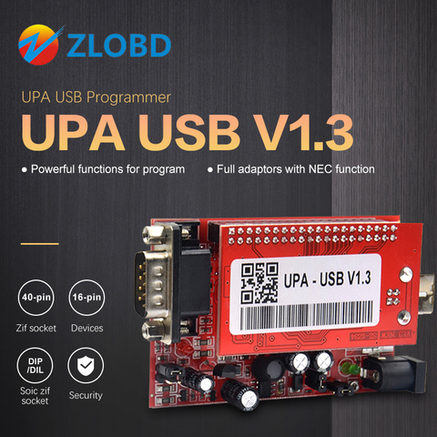 UPA Usb with 1.3 eeprom adapter ECU Programmer Diagnostic-tool UPA-USB ECU Programmer UPA USB V1.3 With Full Adapter UPA ► Photo 1/6