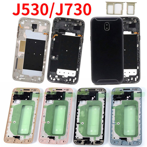 Buy Online For Samsung J7 J5 17 J730 J530 J730f J530f Front Bezel Frame Faceplate Housing Rear Panel Battery Glass Back Door Cover Frame Alitools