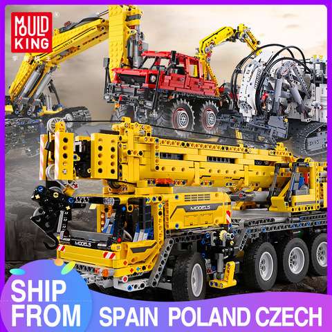 Mould King Technic Remote control Truck model toys Motor Power Mobile Crane Mk II Sets Building Blocks Bricks Kids Toys Gifts ► Photo 1/6