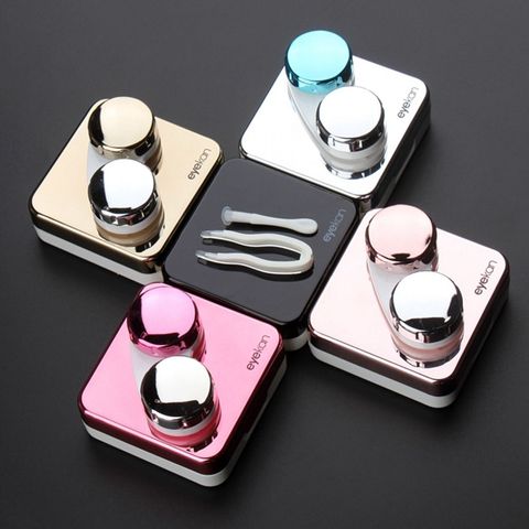 1PC contact lens case square travel portable solid color lens cover container holder storage soaking box fashion accessories ► Photo 1/6