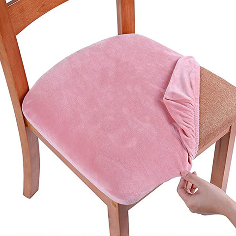 Velvet Fabric Super Soft Seat Cushion Covers Stretch Chair Cover Slipcovers For Hotel Banquet Dining Living Room ► Photo 1/6