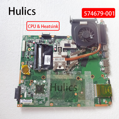 Hulics Original laptop motherboard for HP Pavilion DV7 DV7-3000  574679-001 DA0UT1MB6E1 DDR2  cpu & heatsink and fan ► Photo 1/4