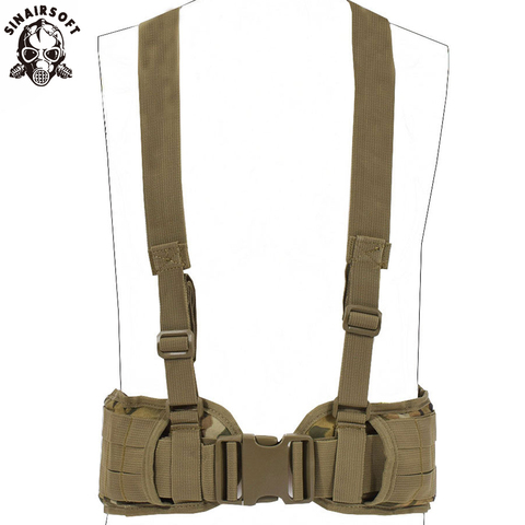 Tactical Vest Molle Belt Men's Army Special 1000D Nylon Military Convenient Combat Girdle EAS H-shaped Adjustable Soft Padded ► Photo 1/6