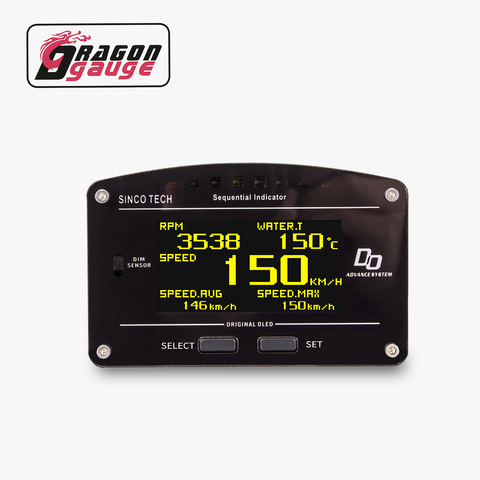 「DRAGON」 10 in 1 Race Dash Panels OLED Digital Display Full Sensor Kit  Car Multi-Function Dashboard for 12V Car ► Photo 1/6
