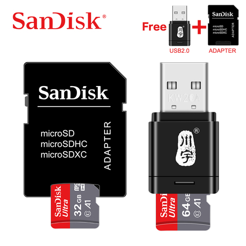 Buy Online 100 Original Sandisk Micro Sd Card Class10 Tf Card16gb 32gb 64gb 128gb Memory Card For Phone And Table Pc With Adapter Gift Alitools