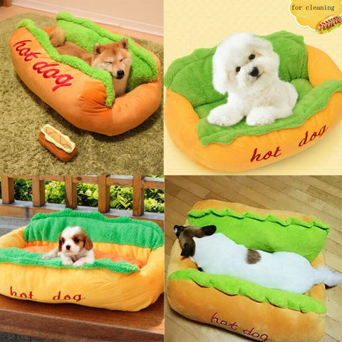 Hamburger Creative Pet Dog  Cushion Removable House Puppy Warm Kennel Portable Sofa Mat Plush Blanket Pet Products ► Photo 1/6