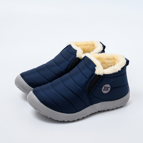 Slip on Fashion Unisex Keeping Warm Ankle Boots Men Winter Snow Boots Shoes Women Man Waterproof Lightweight Flat Plus Size Shoe ► Photo 1/6