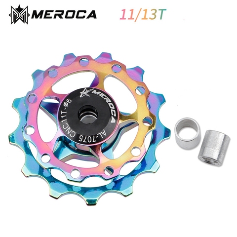 MEROCA MTB Bike 11T 13T Alloy Jockey Wheel Bicycle Rear Derailleur Guide Pulley Steel Bearing ► Photo 1/6