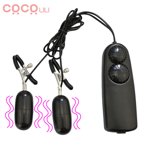 Nipple Vibrator Nipple Clamps Breast Massage Clitoris Stimulator Clip Vibrating Egg Sex Toys for Women Female Masturbation ► Photo 1/6