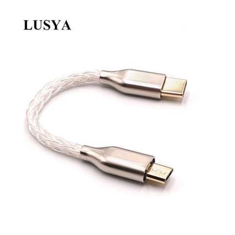 8-core 5N sterling silver Audio Cable Type-c to typec to Lightning to Micro USB-A USB-B For HiFi Headphone OTG adapter T0228 ► Photo 1/6