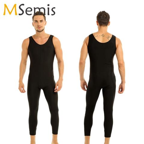 Men ballet Leotard Dance bodysuit Well Fit Gymnastic leotard One Piece Scoop Neck Sleeveless Skin-Tight Vest Unitard Bodysuit ► Photo 1/6