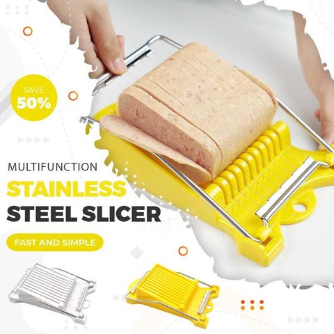 Multifunction Stainless Steel Slicer Cheese Luncheon Meat Egg Dividers Splitter Cutter Kitchen Gadget Tools ► Photo 1/6
