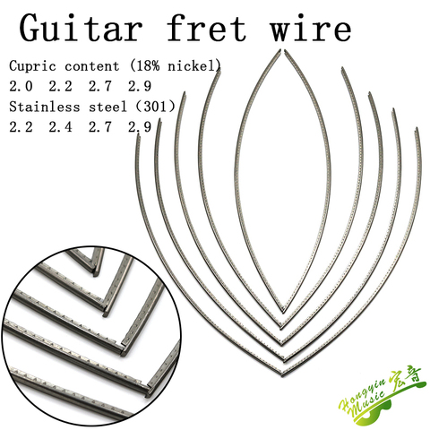 Fingerboard Frets Fret Wire For Acoustic Guitar Brass/Cupronickel/Stainless Steel  Frets 2.0/2.2/2.4/2.7/2.9/3.2mm L500mm ► Photo 1/6