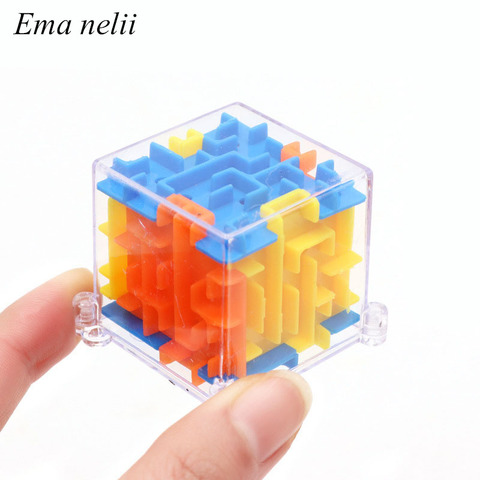 Hot Sale 4x4x4cm 3D Puzzle Maze Toy Kids Fun Brain Hand Game Case Box Baby Balance Educational Toys for Children Holiday Gift ► Photo 1/6