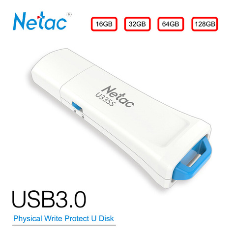 Netac U335S 64GB 32GB 16GB USB3.0 Flash Drive Write Protect Flash Drive  Thumb Drive Disk On Key Pendrive Memory Stick ► Photo 1/6