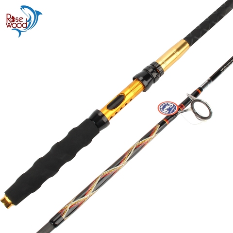 RoseWood Saltwater Carbon Fiber Spinning Rod Power 10KG Lure Weight 100-200g 2 Pieces 2.25m Offshore Popping Rods For Tuna ► Photo 1/6