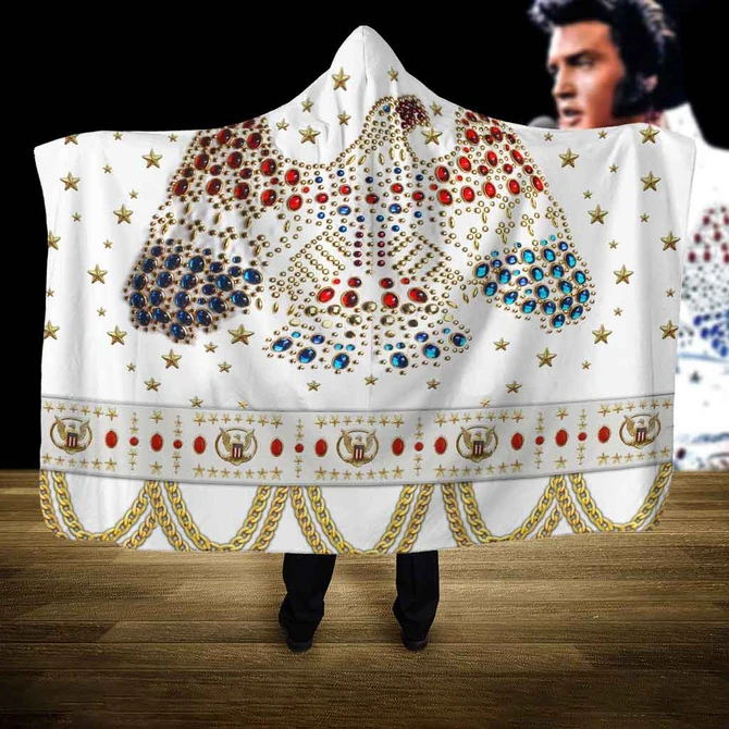 Details about   Elvis Presley Hooded Blanket Fleece Warm Throw Cloak Wearable Blankets Cloak