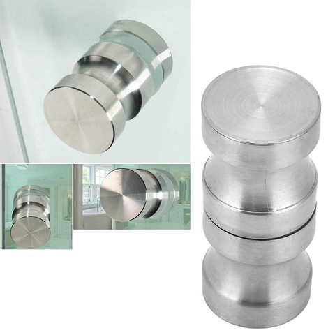 4 Set 3.9x8.6cm Brushed Stainless Steel Bathroom Shower Glass Door Handle Home Furniture Cabinet Drawer Sliding Door Pull Knob ► Photo 1/6