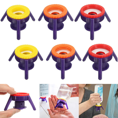 6pcs 4 Sizes Flip Toss It Bottle Cap Stand Easy Pour Out Liquid Bottle Kit for Kichen Spice Bottle Bathroom Shampoo Holder Tools ► Photo 1/6